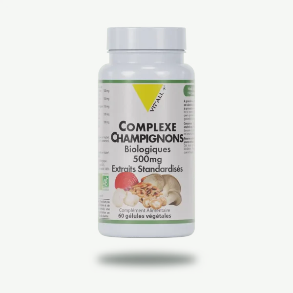 COMPLEXE CHAMPIGNONS BIO* 500mg Extraits Standardisés