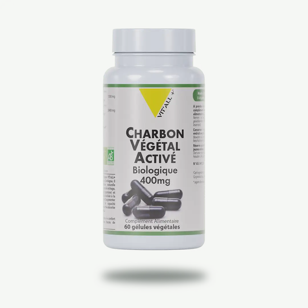 CHARBON VÉGÉTAL ACTIVÉ BIO* 400mg CHARBON VEGETAL ACTIVE 400mg Biologique* VIT'ALL+
