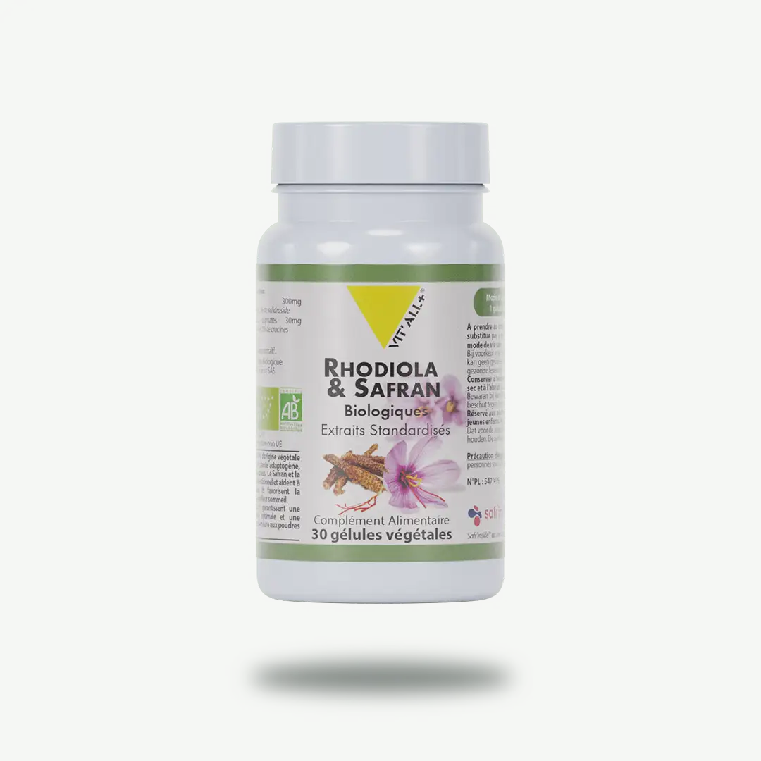 RHODIOLA & SAFRAN BIO* RHODIOLA & SAFRAN BIO* Extraits Standardisés VIT'ALL+